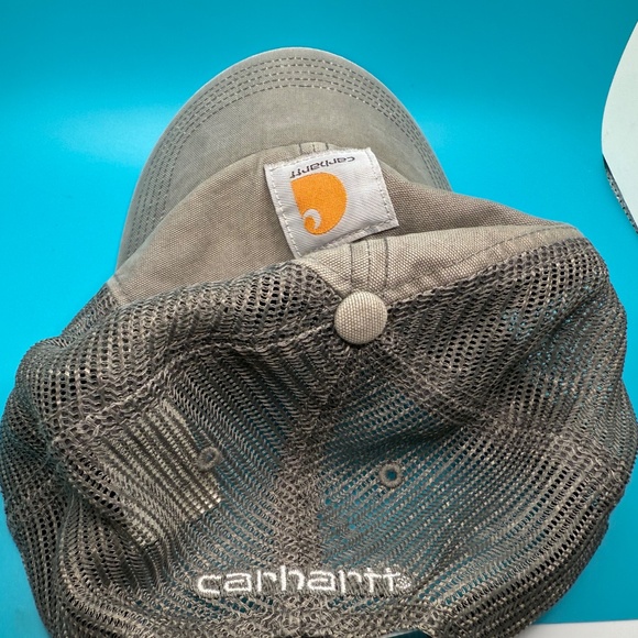 Carhartt Hat Cap Snapback Canvas/Mesh Gray One Size Adjustable - Picture 8 of 11